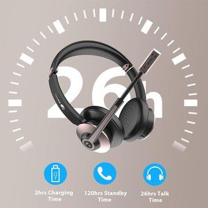 Earbay Bluetooth Headset with Microphone, Wireless with Noise Cancelling